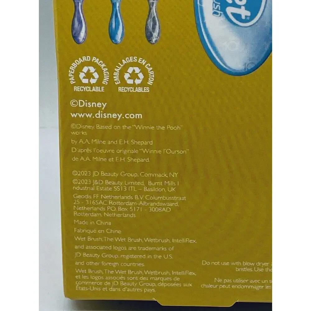 Wet Brush Original Detangler Disney 100 Winnie the Pooh Hair Brush New
